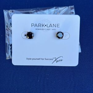 Park Lane Jet Black Stud Earrings